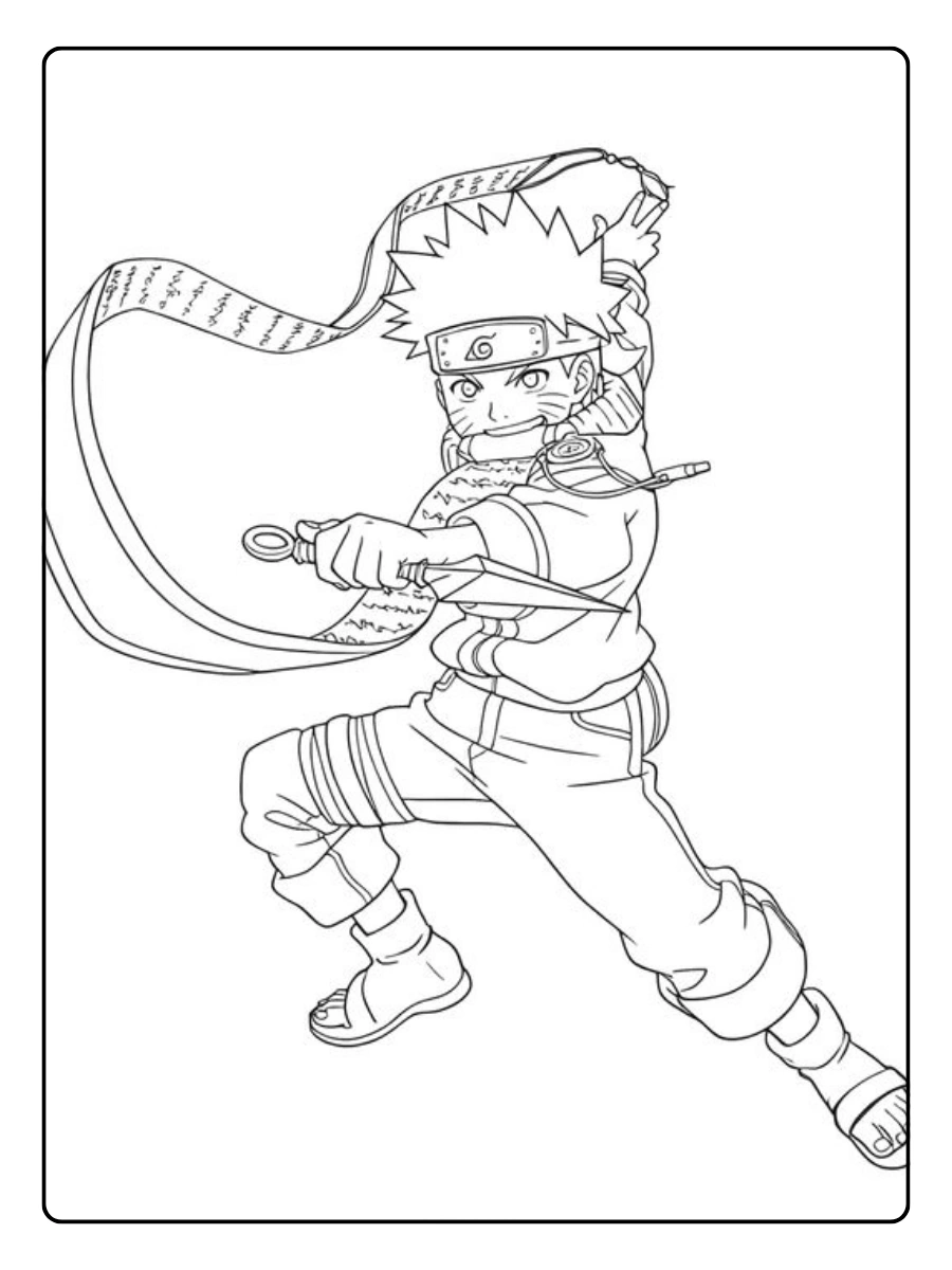 Disegni da colorare Naruto Shippuden semplici