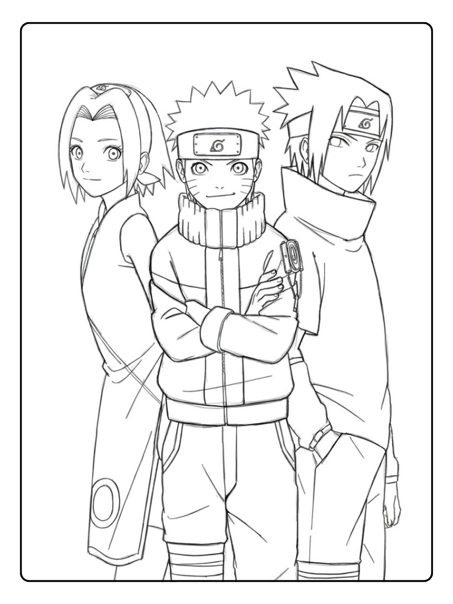 Disegni da colorare Naruto cartoon