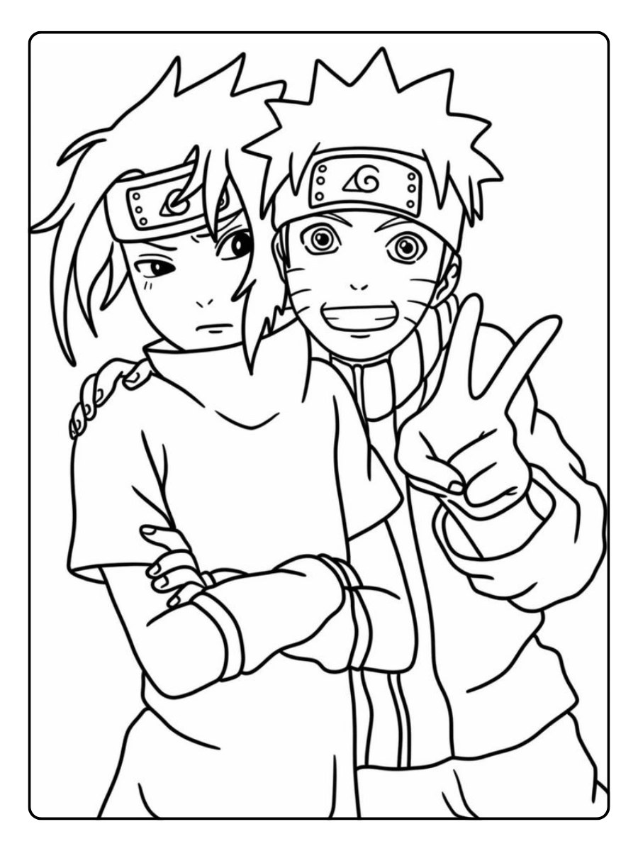 Disegni da colorare Naruto chibi