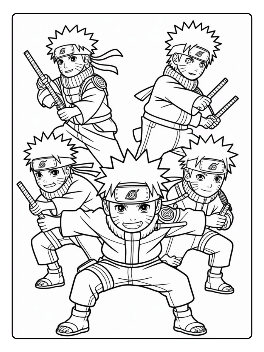 Disegni da colorare Naruto facili