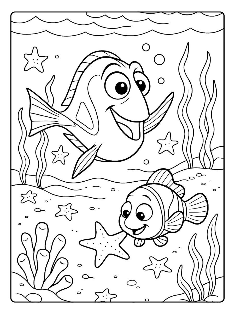 Disegni da colorare Nemo facili
