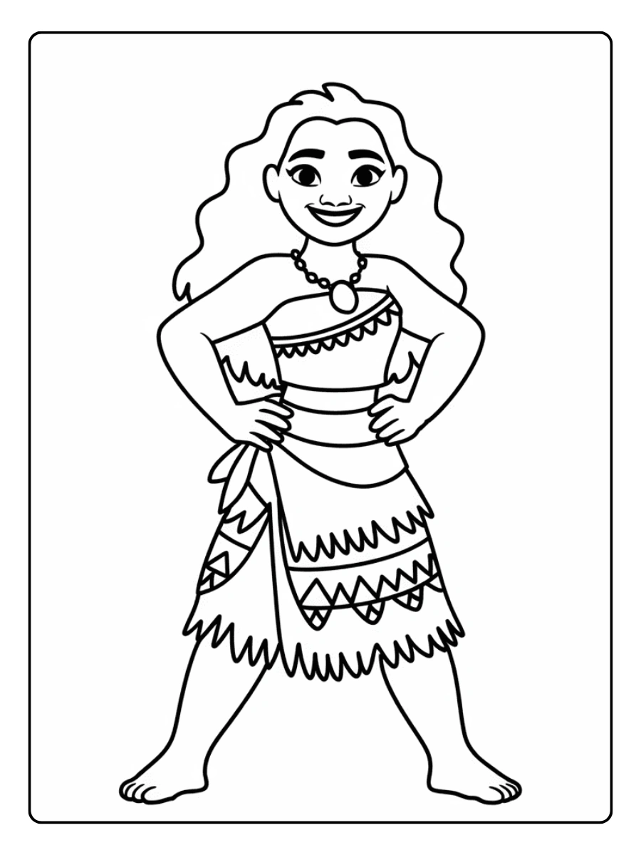 Disegni da colorare Oceania semplici