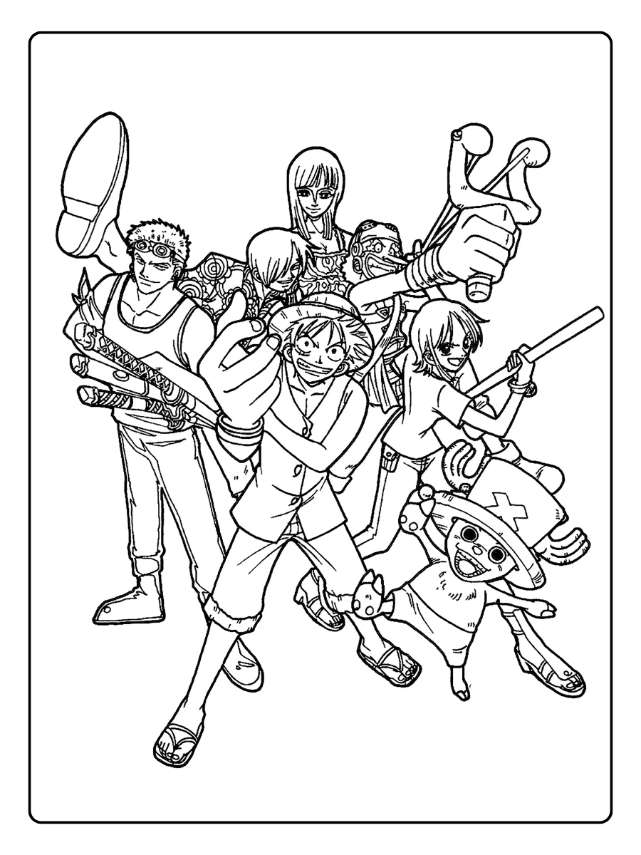 Disegni da colorare One Piece anime