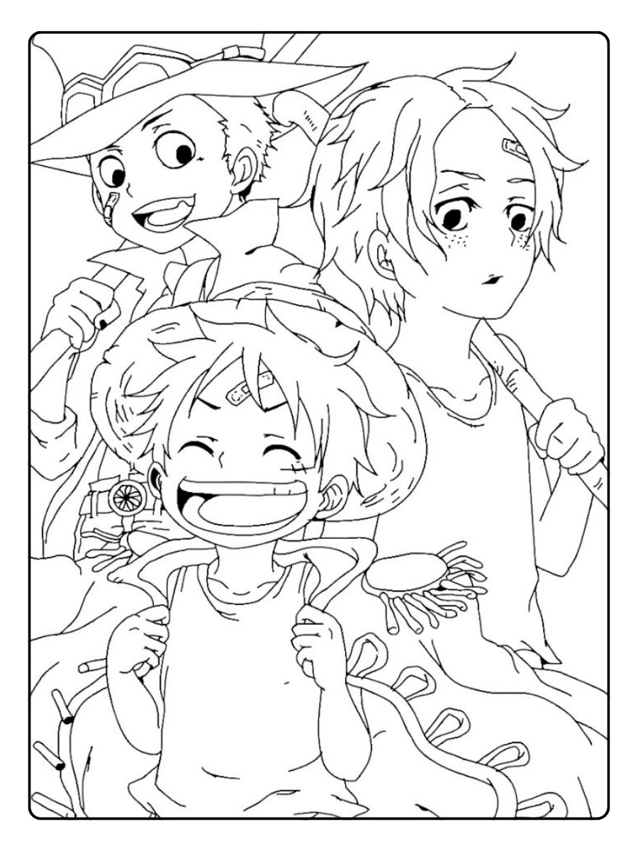 Disegni da colorare One Piece facili
