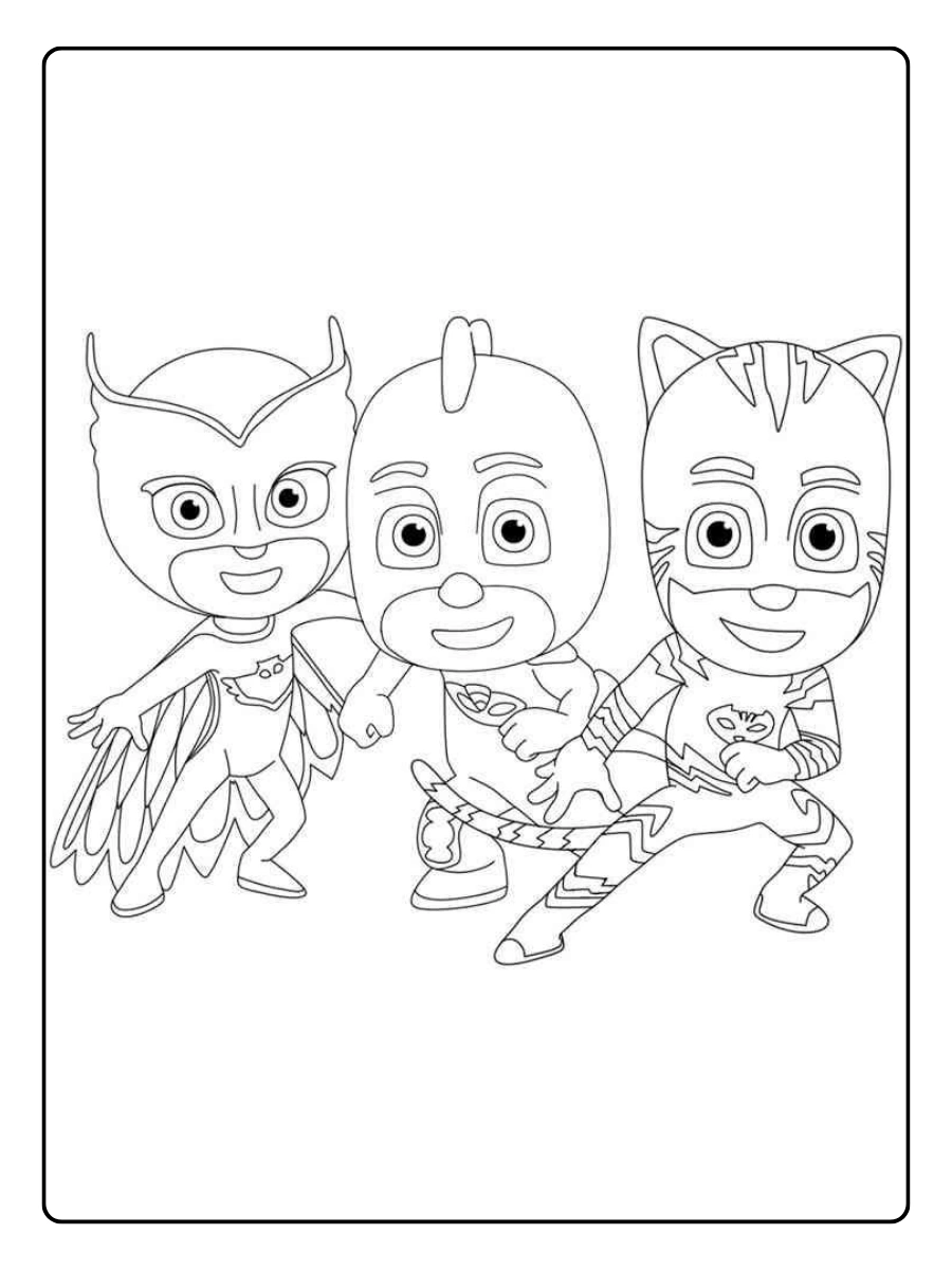 Disegni da colorare PJ Masks PDF