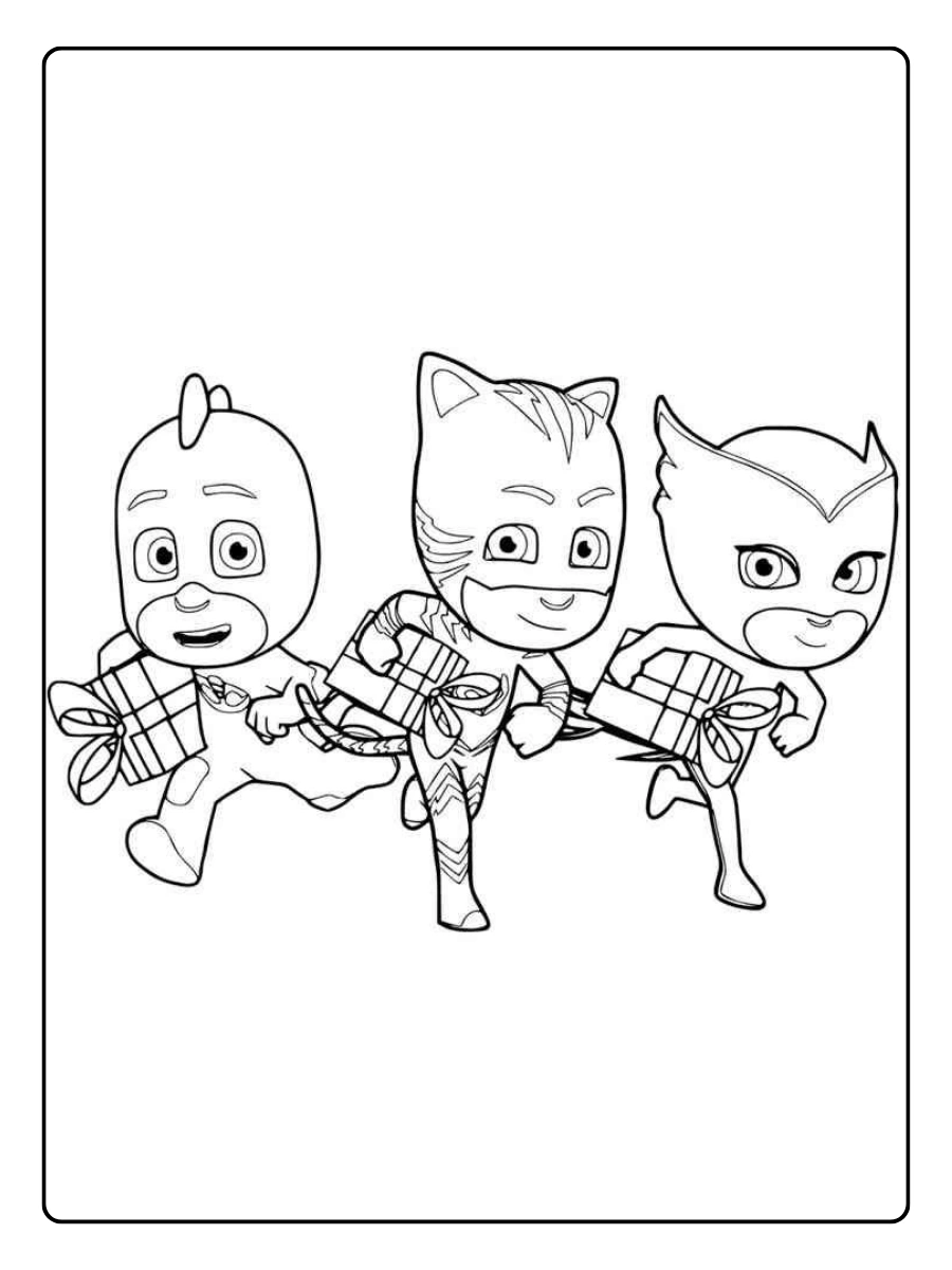 Disegni da colorare PJ Masks chibi