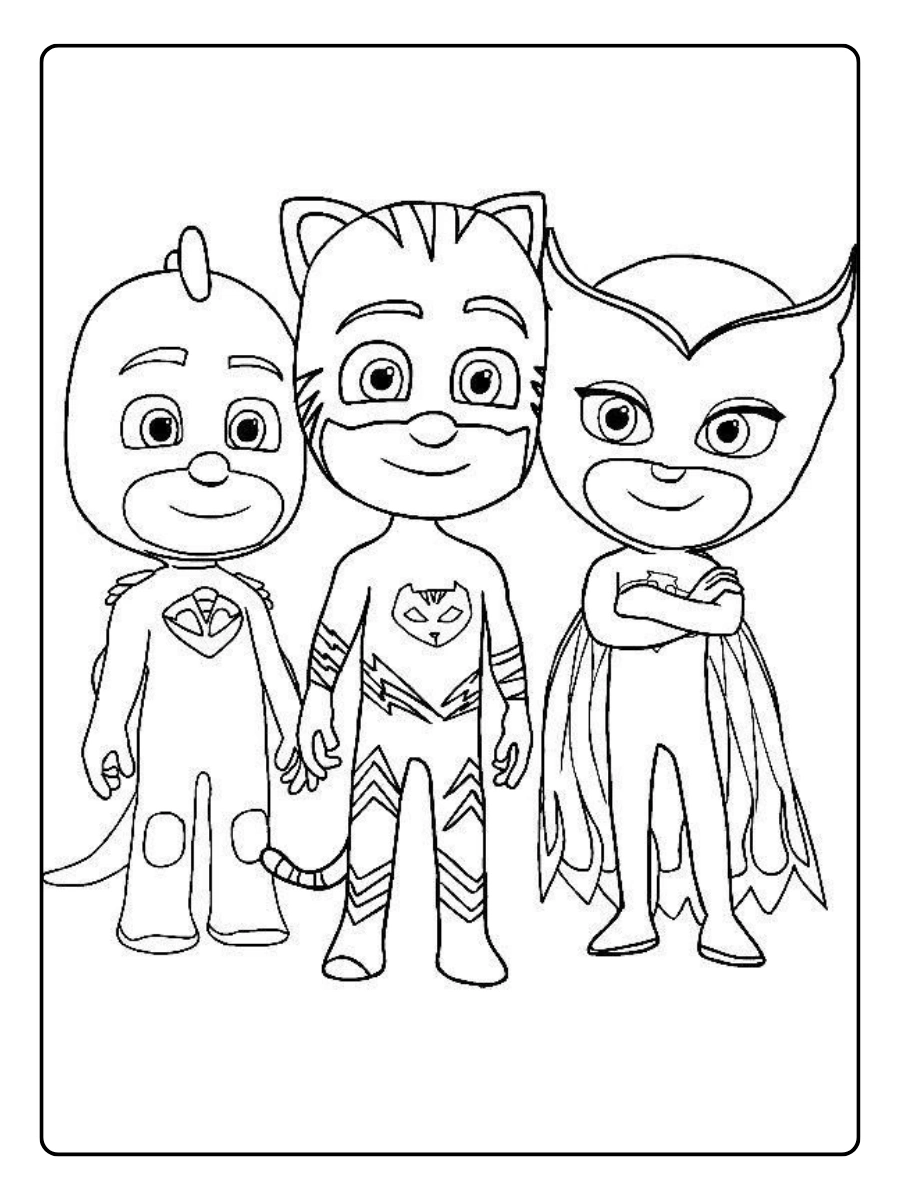 Disegni da colorare PJ Masks per bambini