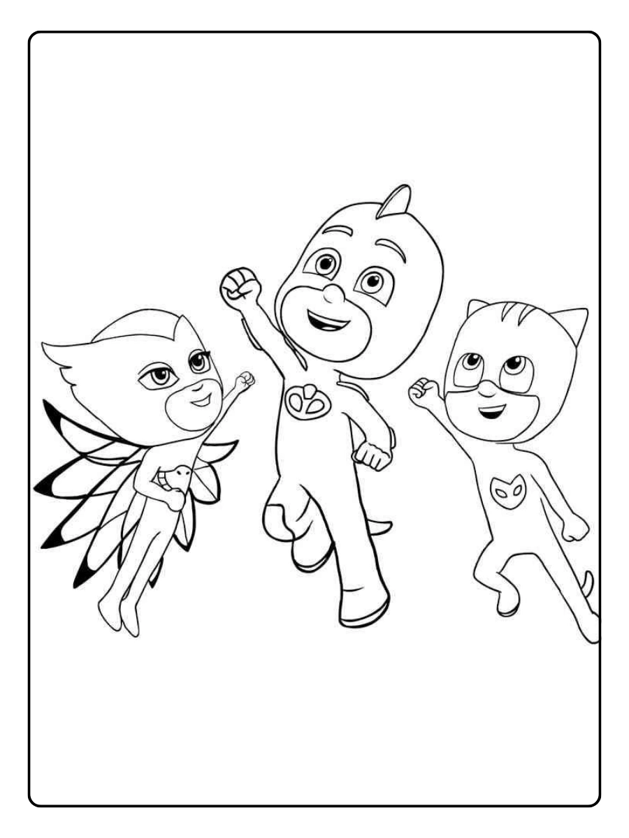 Disegni da colorare PJ Masks semplici