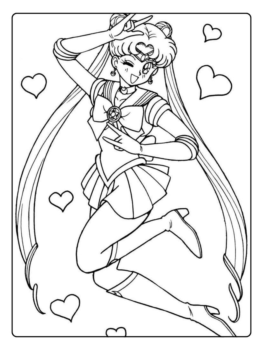 Disegni da colorare Sailor Moon anime