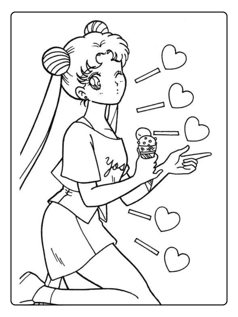 Disegni da colorare Sailor Moon per bambini