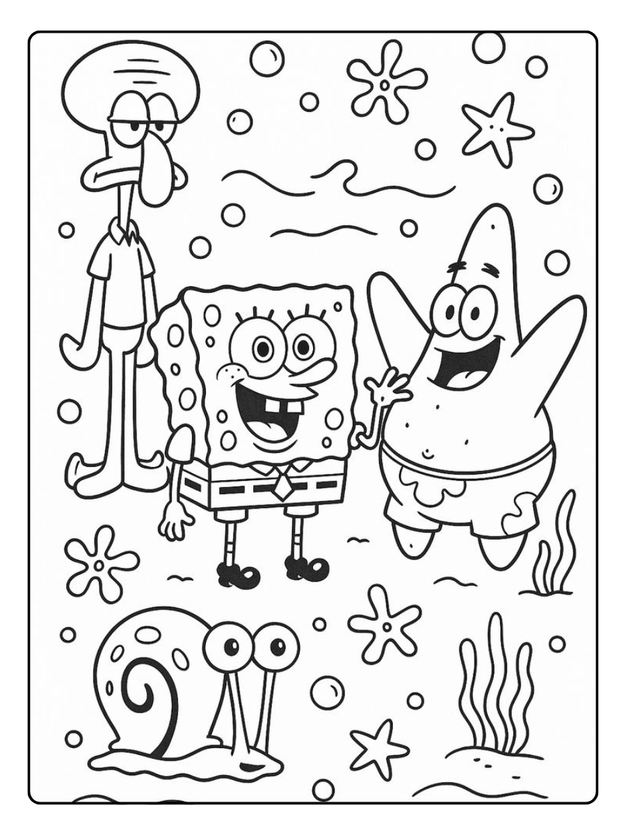 Disegni da colorare SpongeBob Bikini Bottom