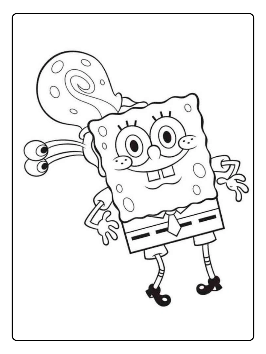Disegni da colorare SpongeBob chibi