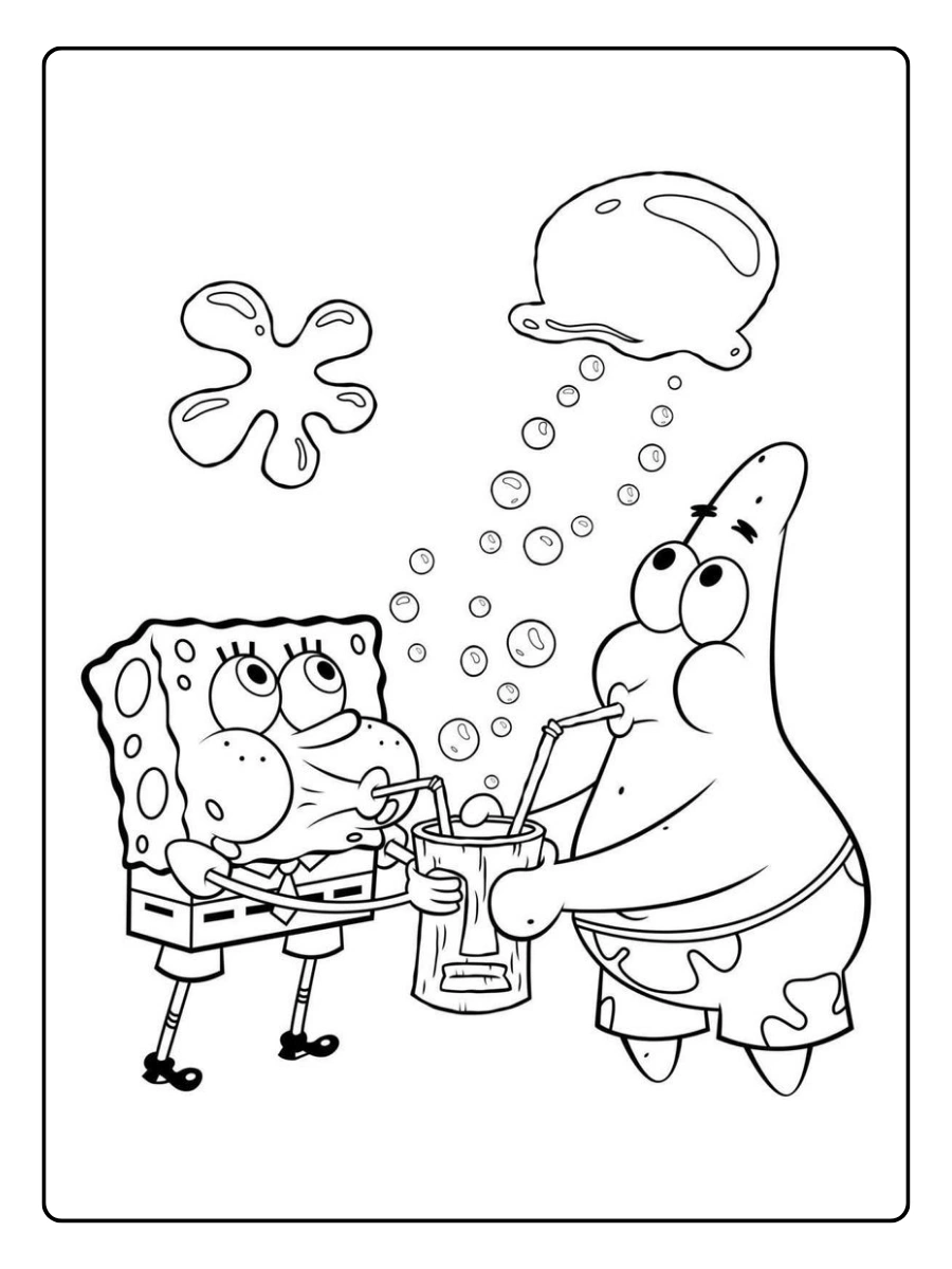 Disegni da colorare SpongeBob e Patrick