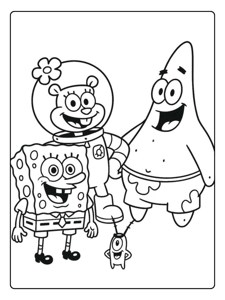Disegni da colorare SpongeBob facili