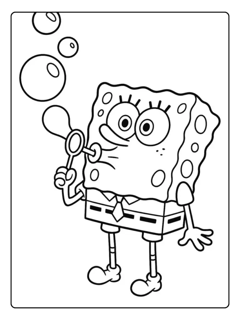 Disegni da colorare SpongeBob per bambini