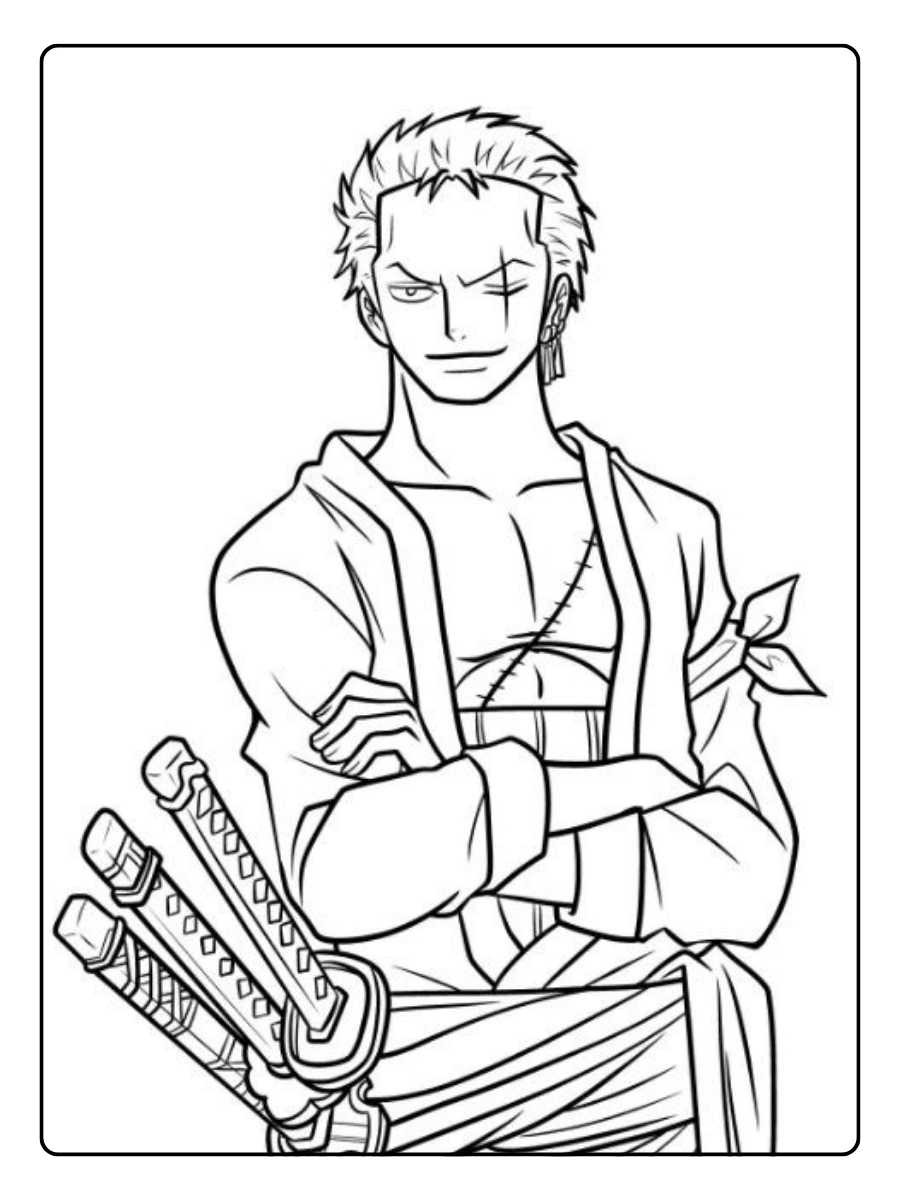 Disegni da colorare Zoro One Piece