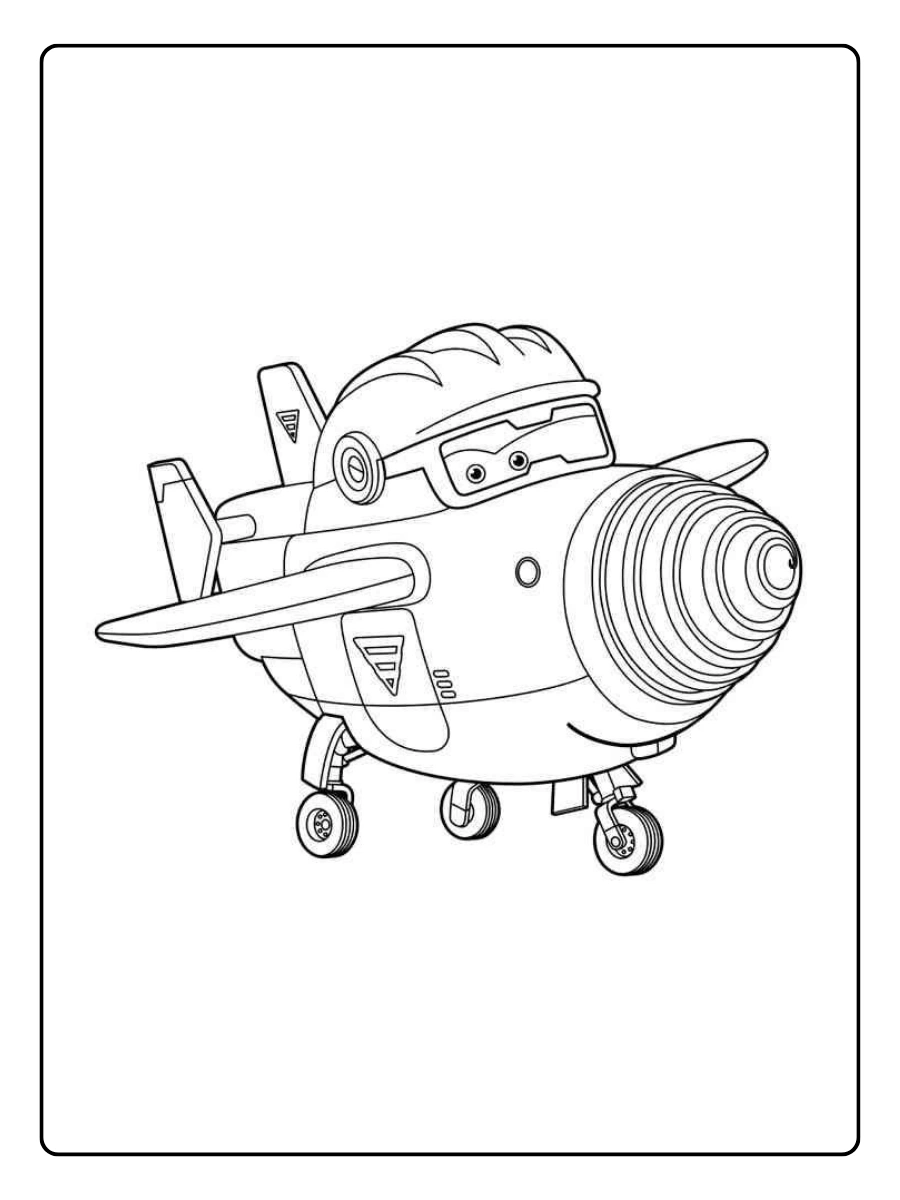 Disegni da colorare aereo cartoon