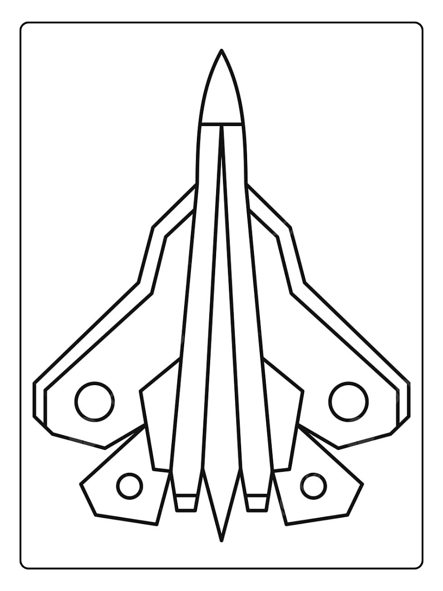 Disegni da colorare aereo per bambini