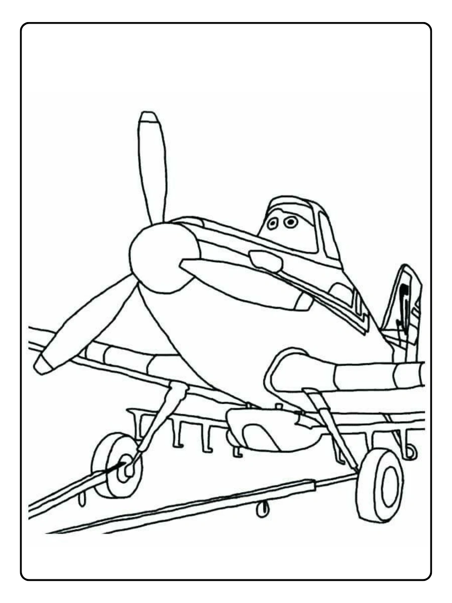 Disegni da colorare aereo semplice