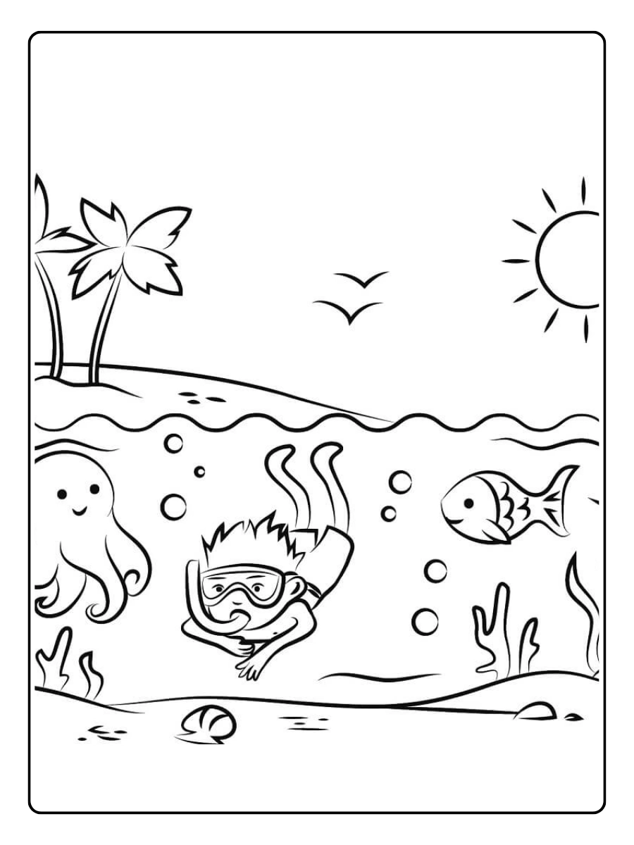 Disegni da colorare animali marini