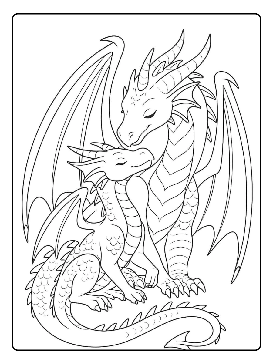 Disegni da colorare drago fantasy