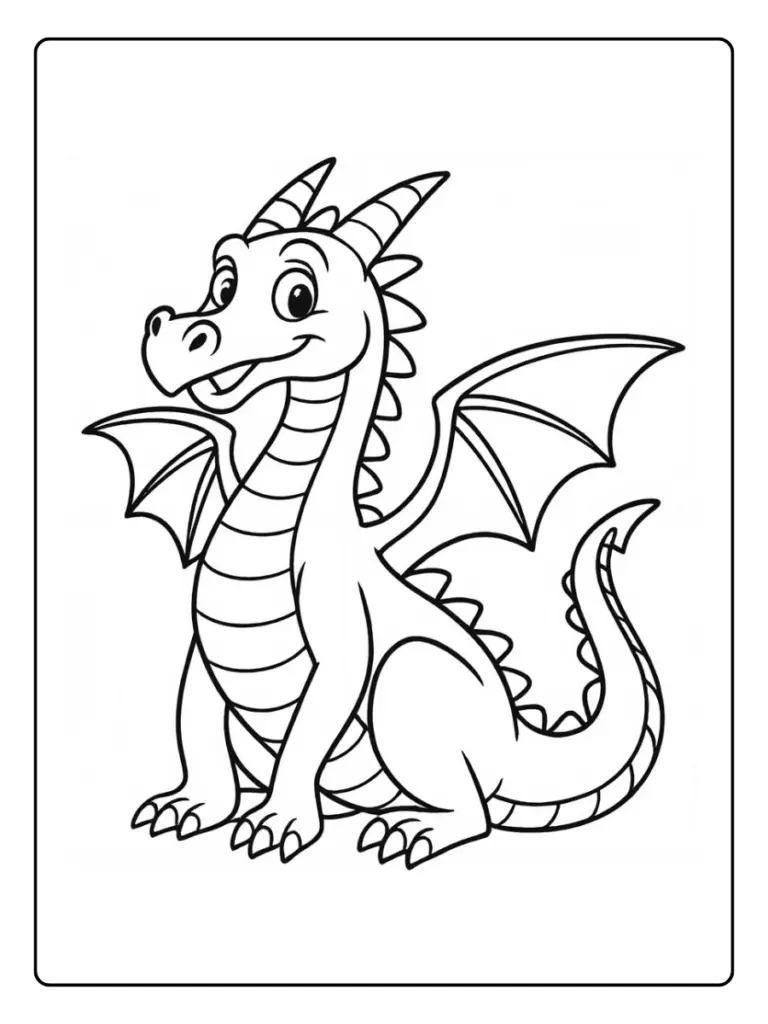 Disegni da colorare drago medievale