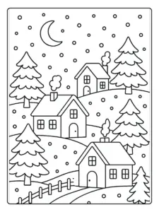 Disegni da colorare inverno