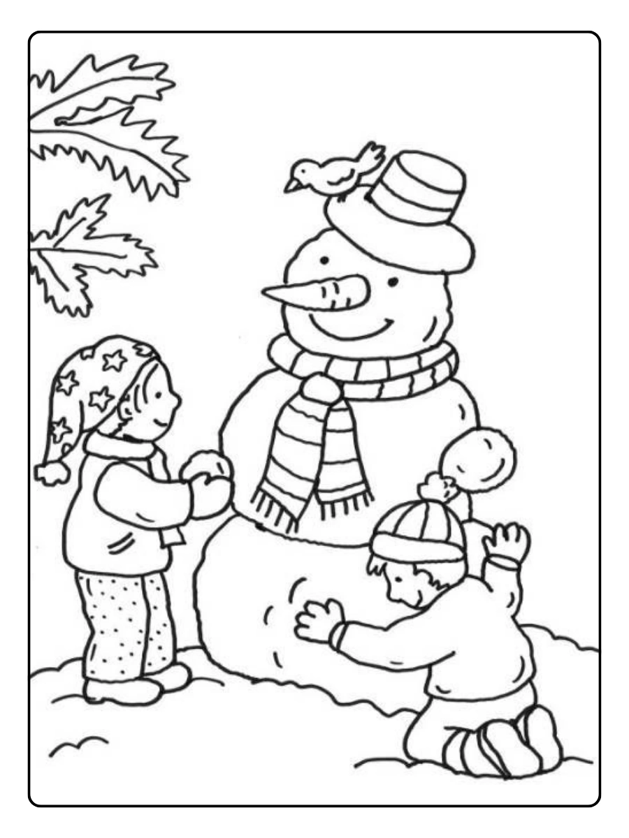 Disegni da colorare inverno da stampare