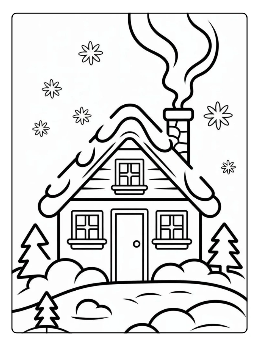 Disegni da colorare inverno gratis