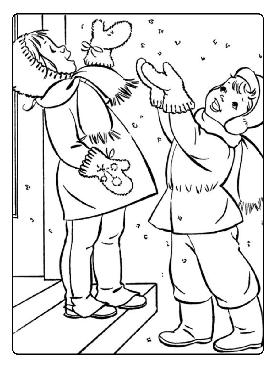 Disegni da colorare inverno natalizio