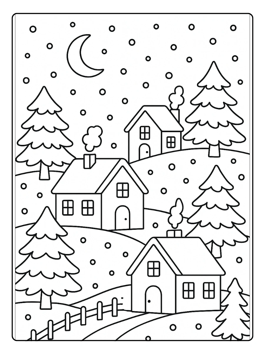 Disegni da colorare inverno