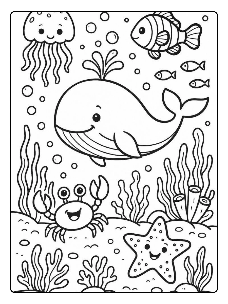 Disegni da colorare mare da stampare