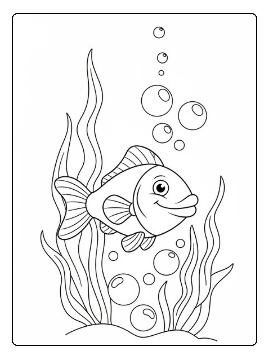 Disegni da colorare mare facile