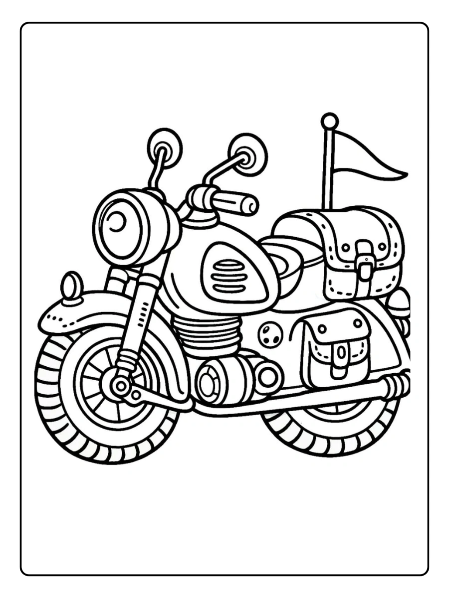 Disegni da colorare moto cartoon
