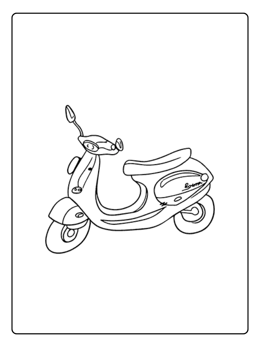Disegni da colorare moto chopper