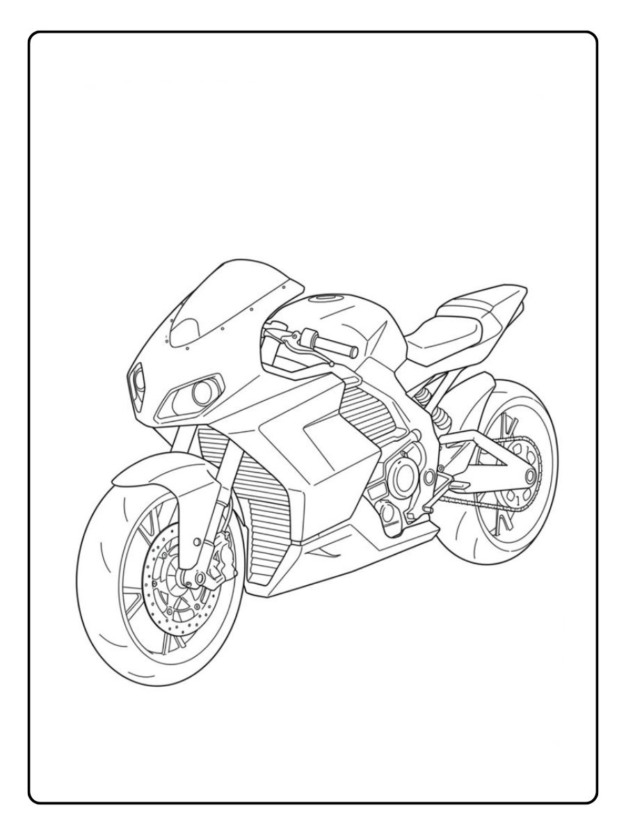 Disegni da colorare moto da corsa