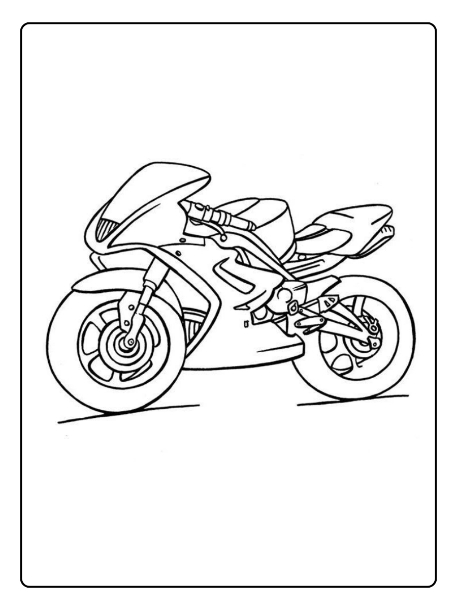 Disegni da colorare moto per bambini