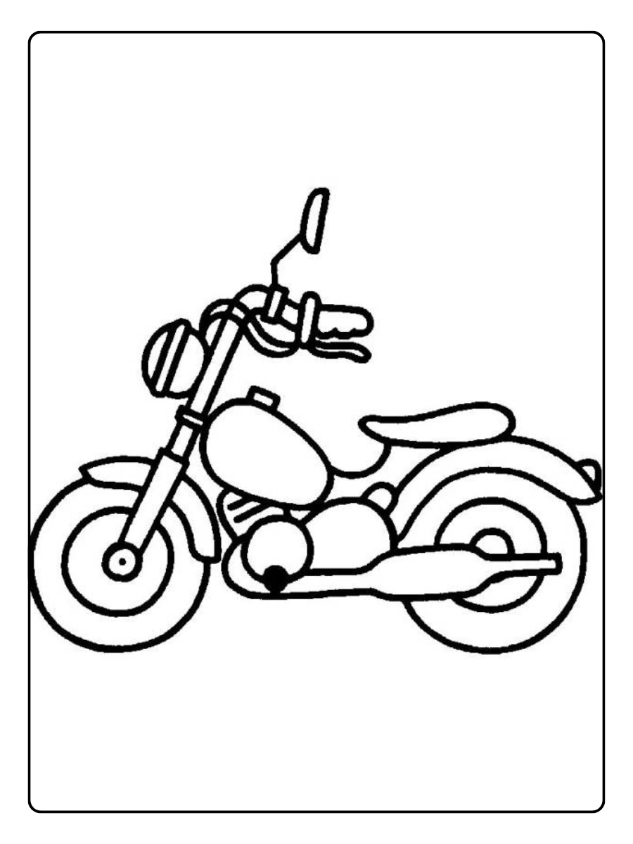 Disegni da colorare moto realistico