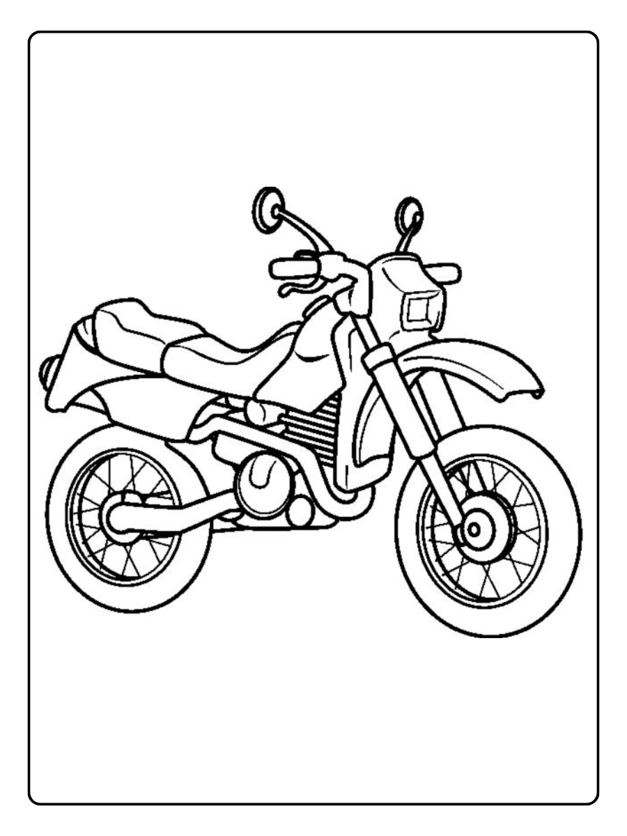 Disegni da colorare moto semplice