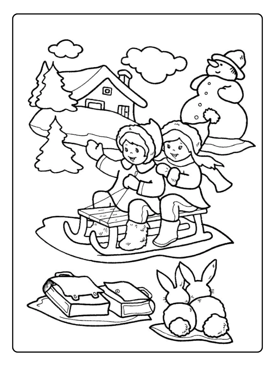 Disegni da colorare neve