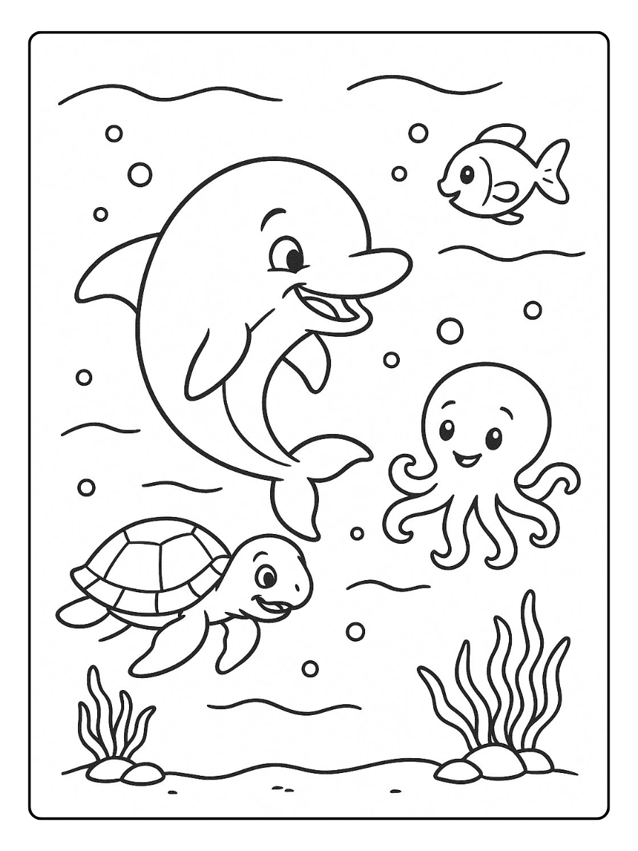 Disegni da colorare oceano