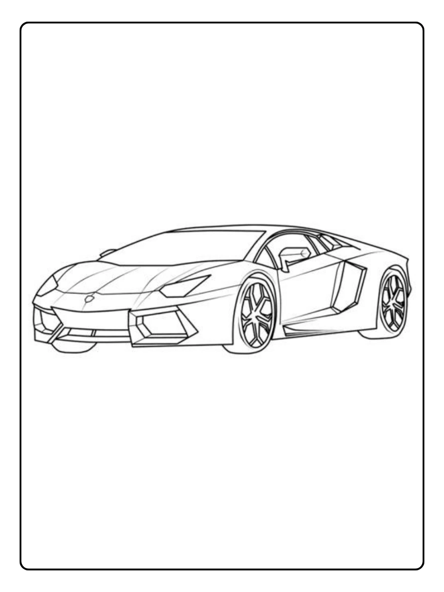 Disegni da colorare veicoli facile