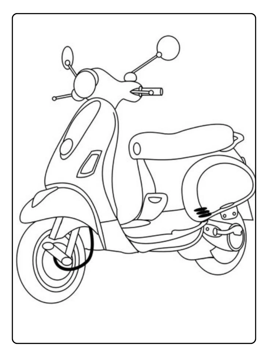 Disegni da colorare veicoli moto