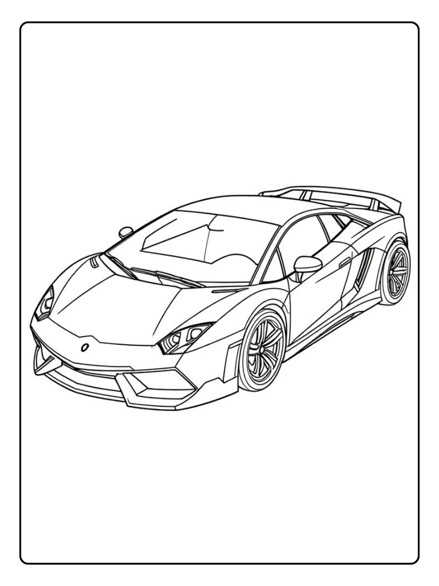 Disegni da colorare veicoli semplice