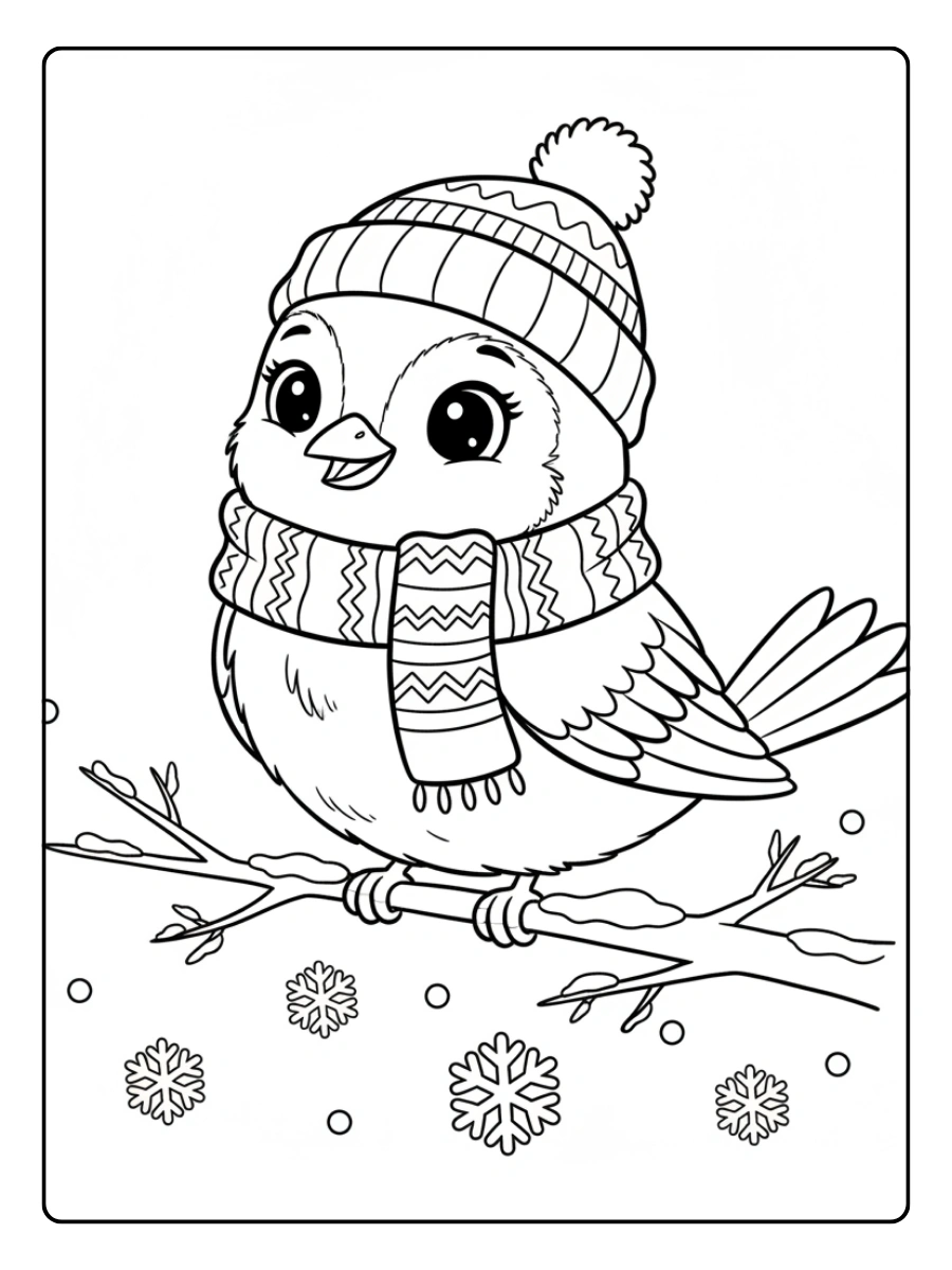 Disegni dei Giorni della Merla da Colorare – Merla carina