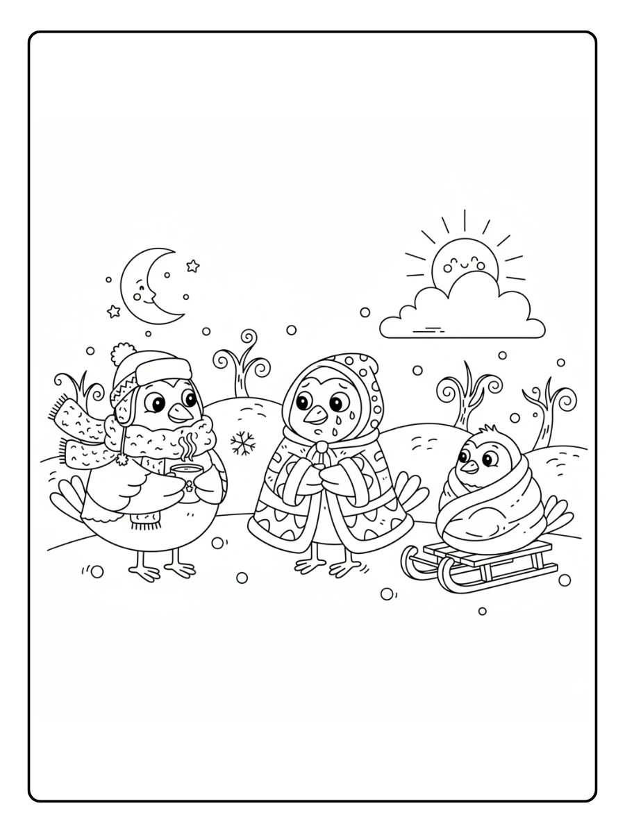 Disegni dei Giorni della Merla da Colorare – Merla cartoon