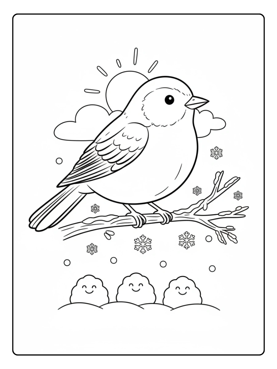 Disegni dei Giorni della Merla da Colorare – Merla facile