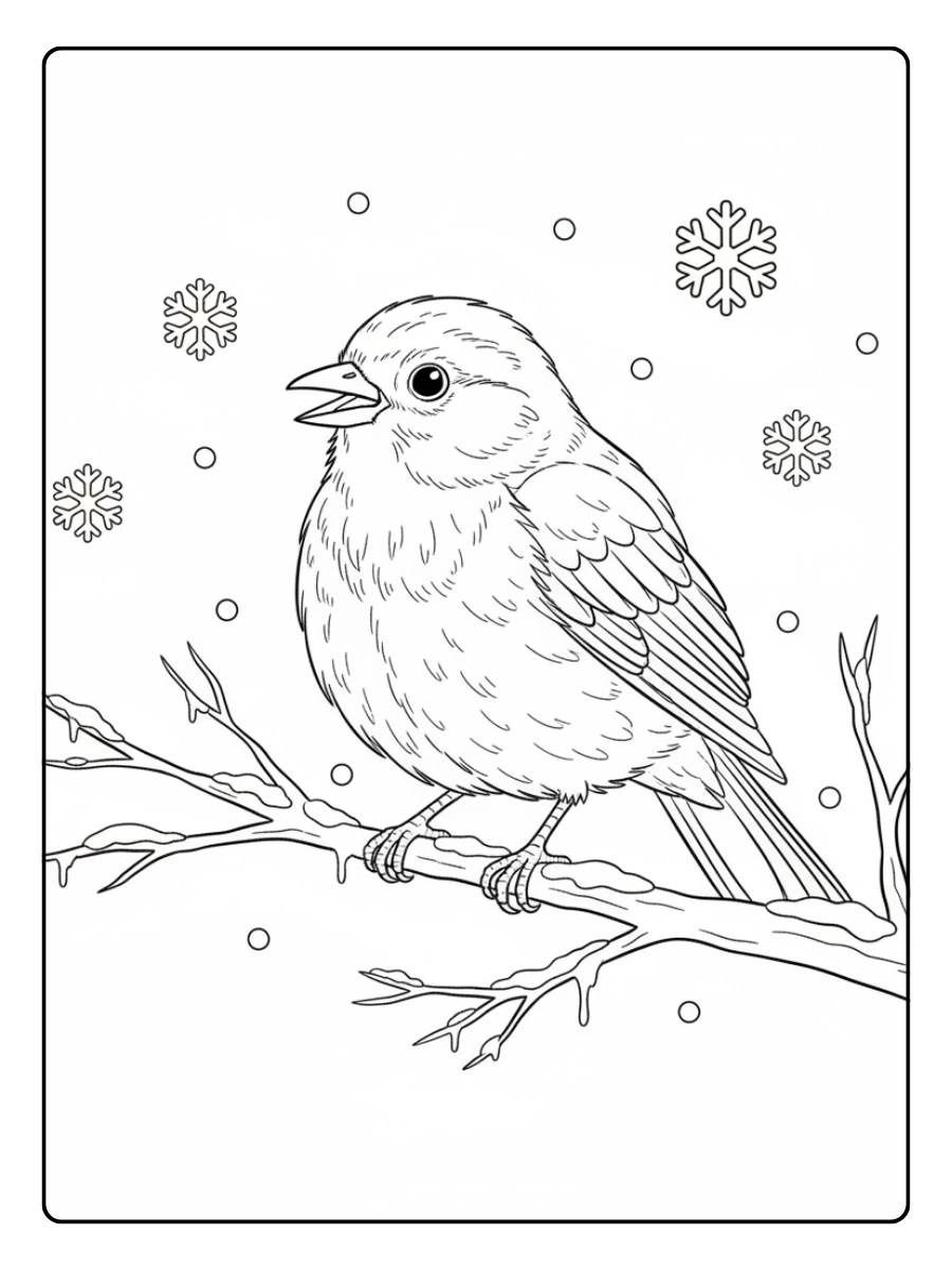 Disegni dei Giorni della Merla da Colorare – Merla infreddolita