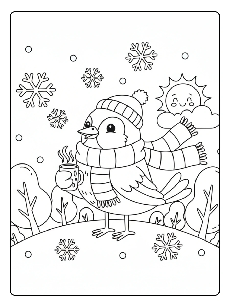 Disegni dei Giorni della Merla da Colorare – Merla per bambini