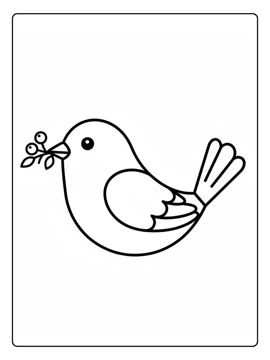 Disegni dei Giorni della Merla da Colorare – Merla stilizzata